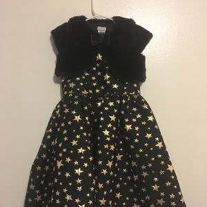 Black Short Sleeve Furry Sweater / Shrug